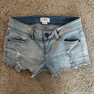 O'Neill Women's Light Wash Low Rise Jean Shorts